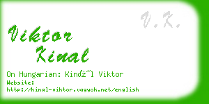 viktor kinal business card